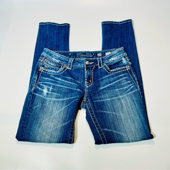 Miss Me jeans JP51095K-2 Skinny jeans embellished distressed women size 28 - Picture 2 of 12